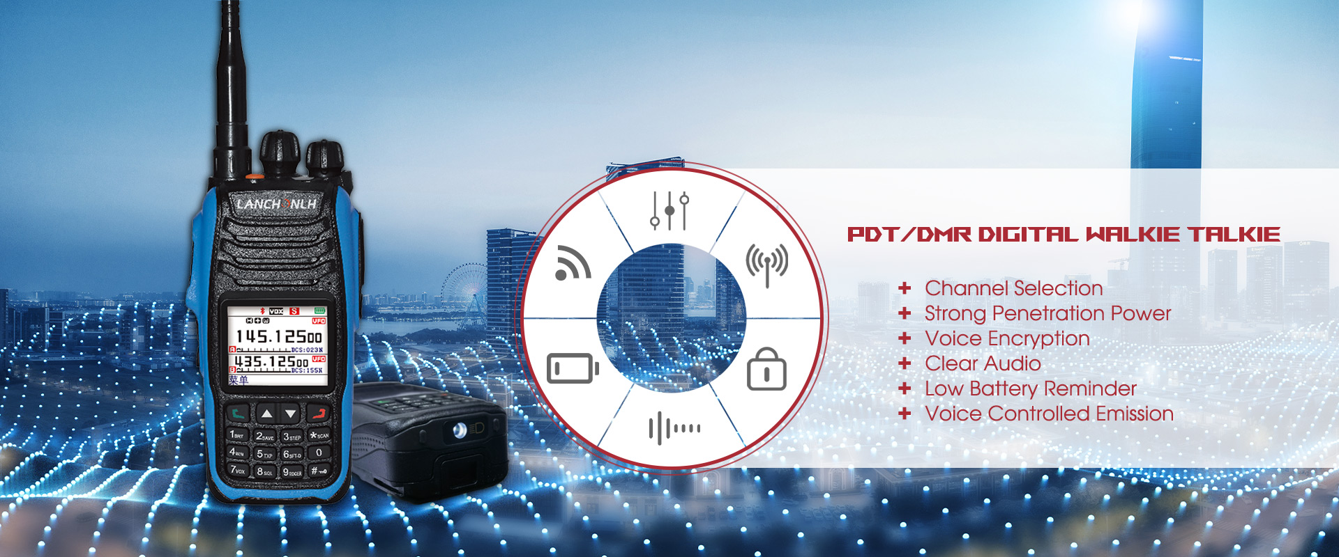 Kwaliteit PDT/DMR digitale walkietalkie